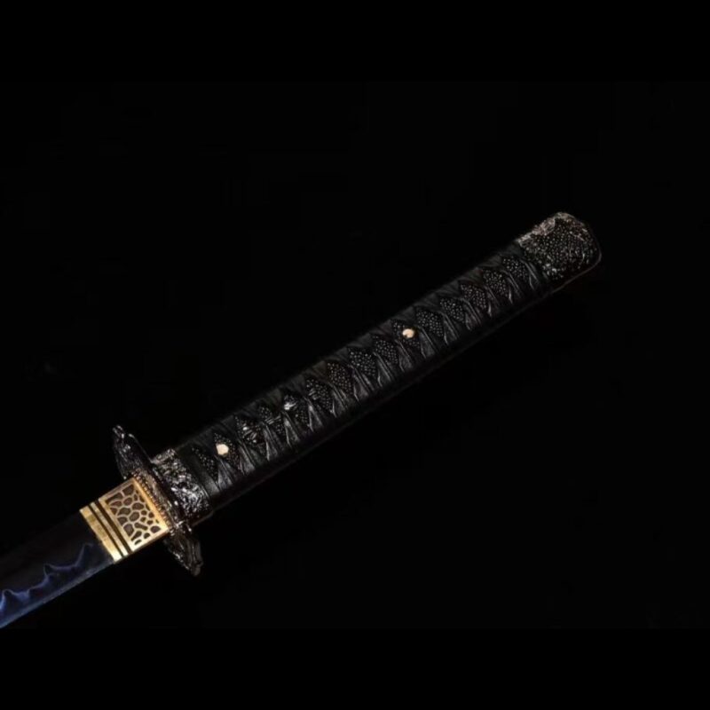 Katana Akane (T10-staal met authentieke hamon en roggenhuid)
