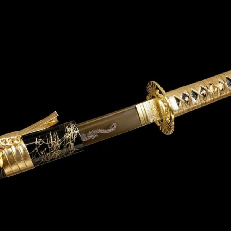 Katana Kohaku (Koolstofstaal 1095 Dorato)