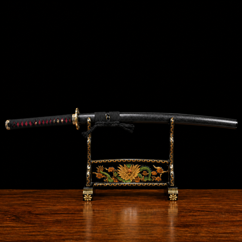 Katana Mikazuki (Acciaio T8 met hamon Gunome Autentico e Roggenhuid)