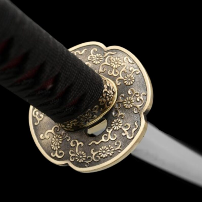 Katana Mikazuki (Acciaio T8 met hamon Gunome Autentico e Roggenhuid)