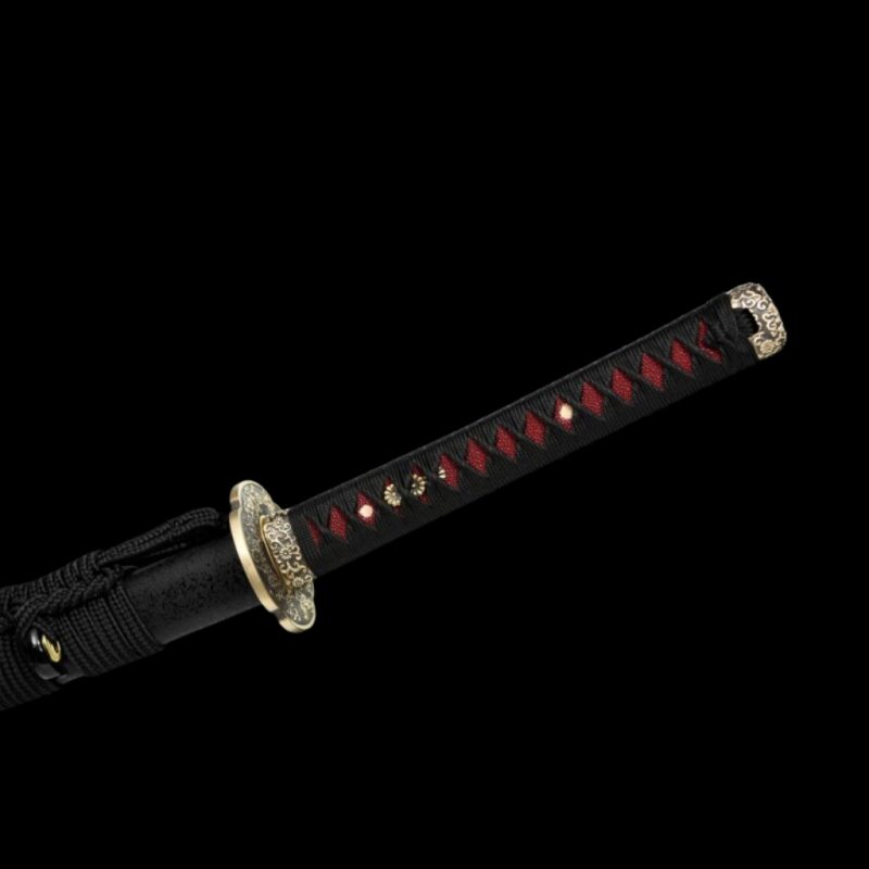 Katana Mikazuki (Acciaio T8 met hamon Gunome Autentico e Roggenhuid)