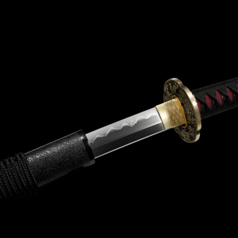 Katana Mikazuki (Acciaio T8 met hamon Gunome Autentico e Roggenhuid)