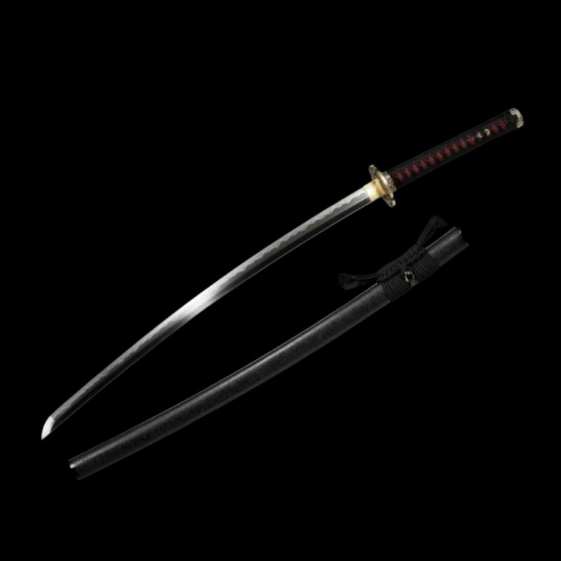 Katana Mikazuki (Acciaio T8 met hamon Gunome Autentico e Roggenhuid)
