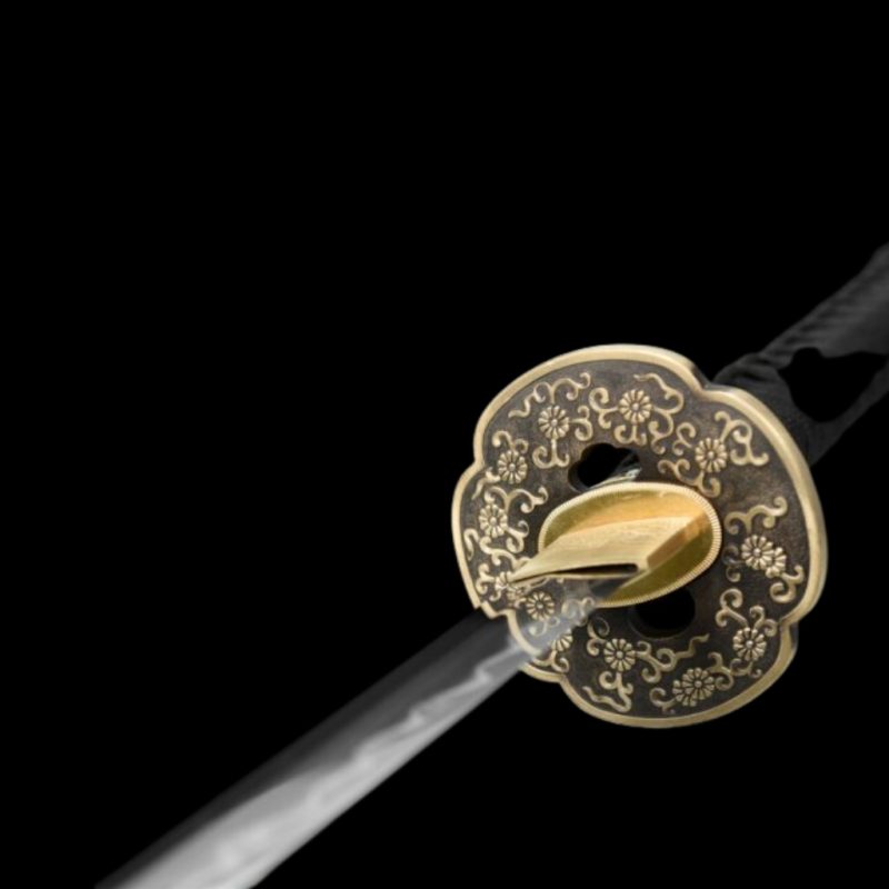 Katana Mikazuki (Acciaio T8 met hamon Gunome Autentico e Roggenhuid)