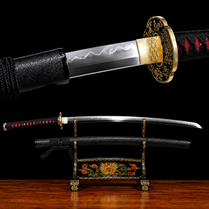 Katana Mikazuki (Acciaio T8 met hamon Gunome Autentico e Roggenhuid)