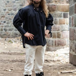 Hemd da pirata "Claude" a poignets lacés