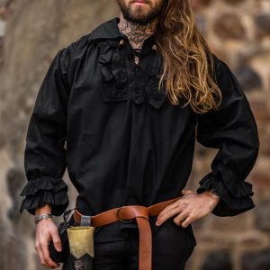 Hemd da pirata a volants "Dracula"