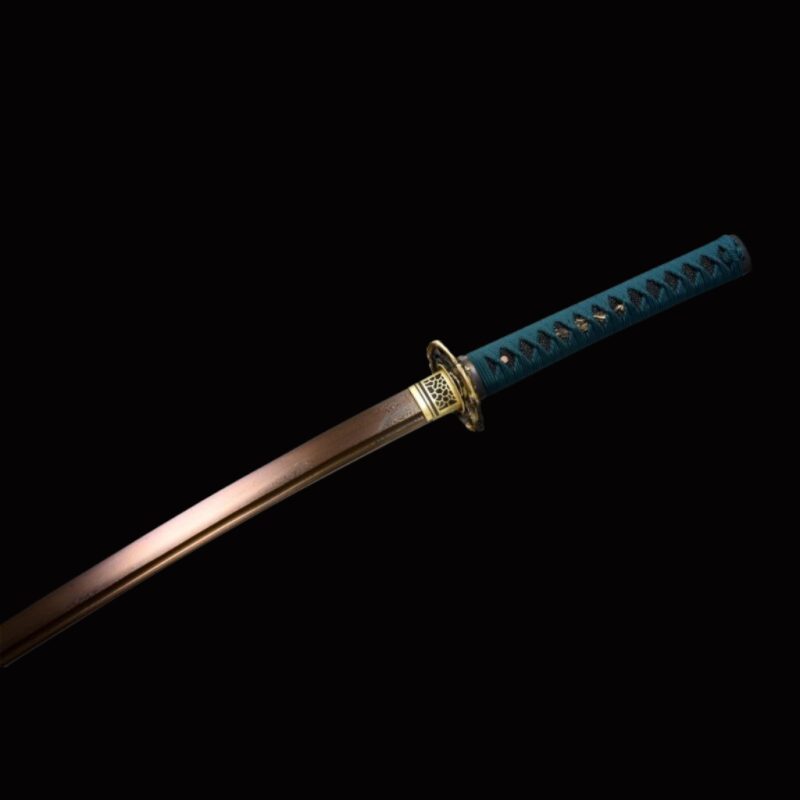 Katana tradizionale in Damaststaal Dorato